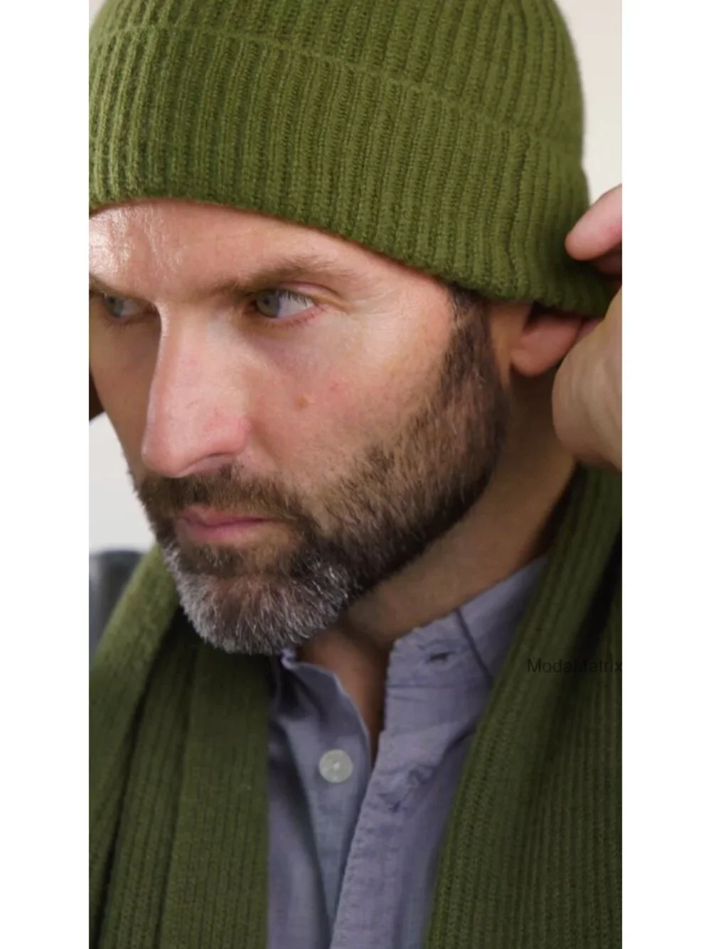 Luxury Cashmere Knit Hat & Scarf Gift Set for Men, Beanie & Scarf